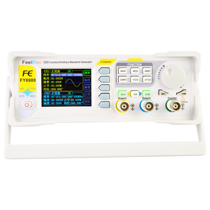 Dual Channel Arbitrary Waveform Function Generator 60Mhz - Mới FY6900 60MHz Kênh Đôi DDS