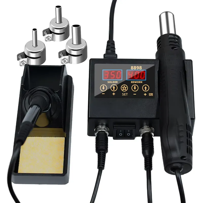 60W LED Digital Display Hot Ai - đánh giá và giá Smd Rework Station Hot Air Soldering 2 In 1