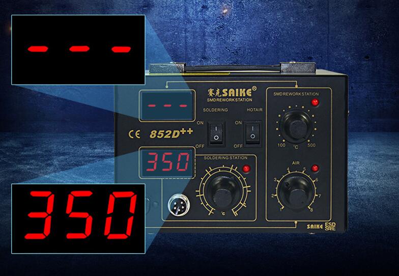 High Power Digital Display 852 - đánh giá và giá Smd Rework Station Hot Air Soldering 2 In 1