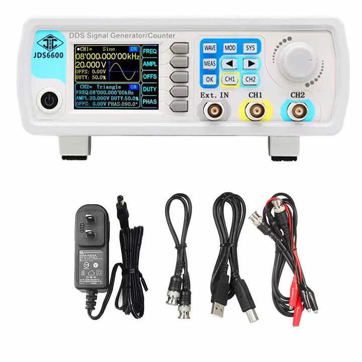 JDS6600 15/30/40/50/60MHz DDS  - đánh giá và giá Dual Channel Arbitrary Waveform Function Generator 60Mhz