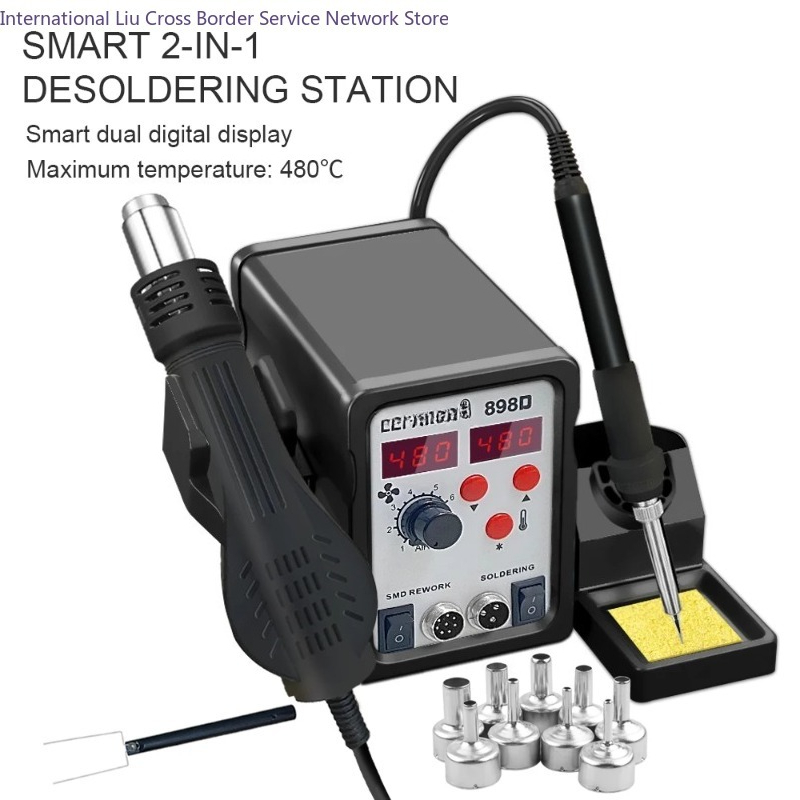 898D Soldering Station 2 in 1  - đánh giá và giá Smd Rework Station Hot Air Soldering 2 In 1