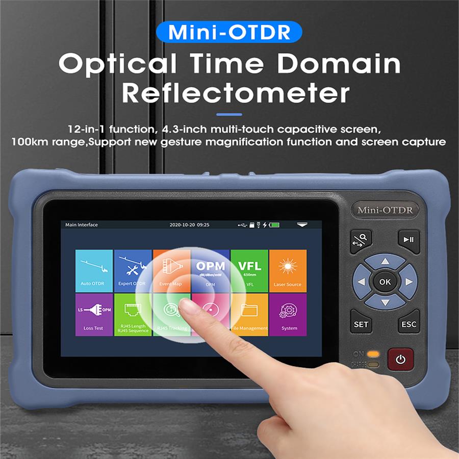 4.3 Inch Touch Screen MINI OTD - đánh giá và giá Optical Time Domain Reflectometer Otdr 1310 1550Nm