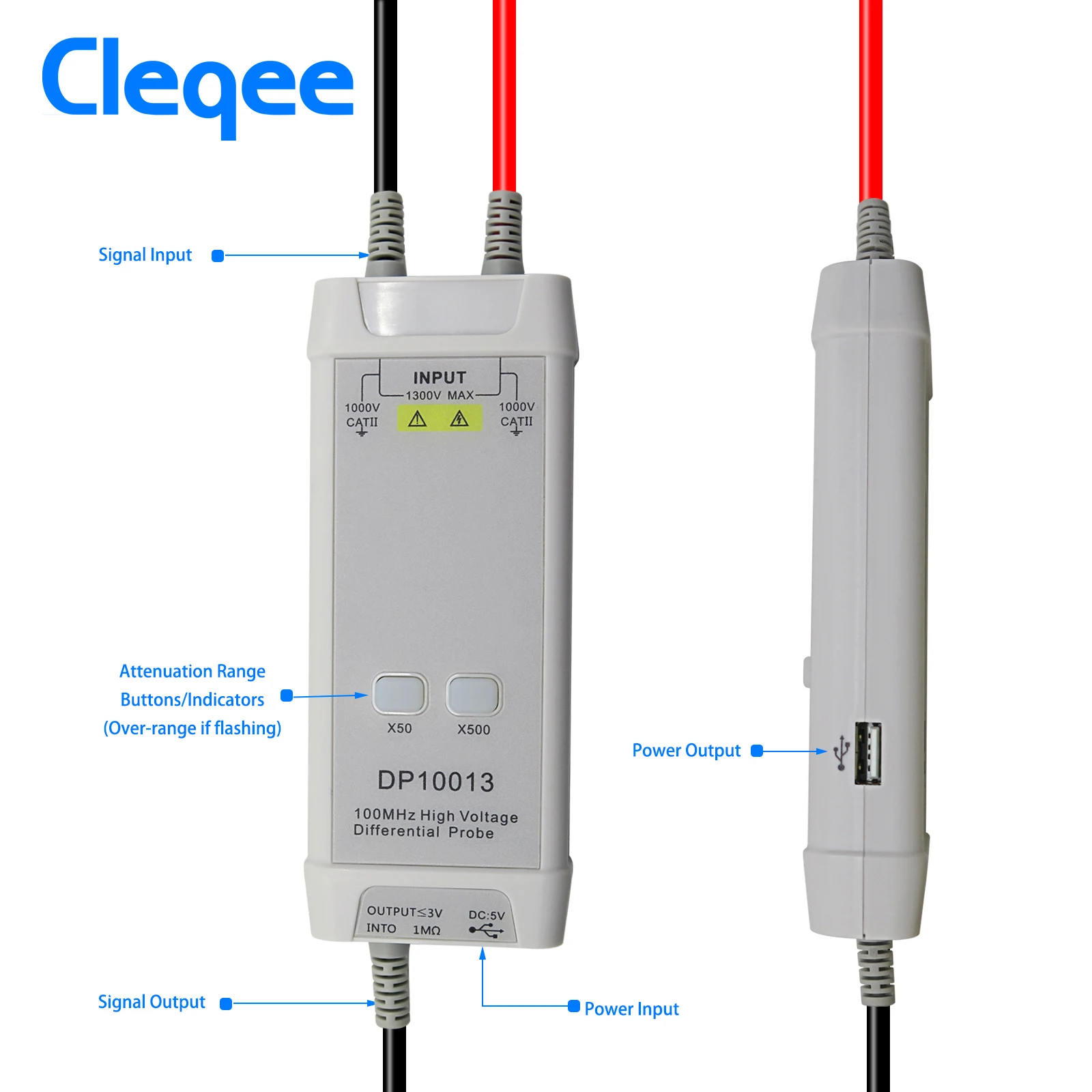 Cleqee 1300V 100MHz High Volta - đánh giá và giá High Voltage Differential Probe 100Mhz 1300V