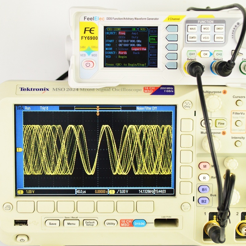 FY6900 Digital Signal Generato - đánh giá và giá Dual Channel Arbitrary Waveform Function Generator 60Mhz