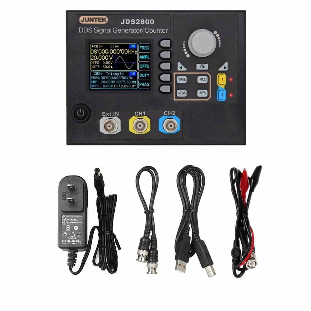JDS2800-15M 60MHz DDS Function - đánh giá và giá Dual Channel Arbitrary Waveform Function Generator 60Mhz